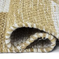 Wollen-vloerkleed - Dundee (geel/wit)