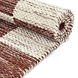 Wollen-vloerkleed - Dundee (rood/wit)