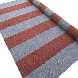 Wollen-vloerkleed - Garine (blauw/rood)