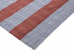 Wollen-vloerkleed - Garine (blauw/rood)