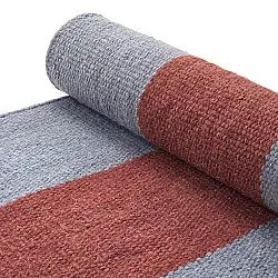 Wollen-vloerkleed - Garine (blauw/rood)