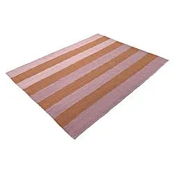 Wollen-vloerkleed - Garine (oranje/roze)