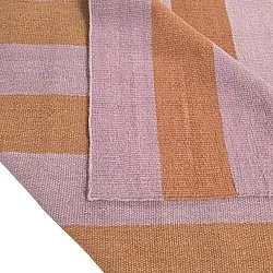 Wollen-vloerkleed - Garine (oranje/roze)