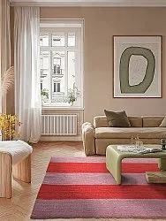 Wollen-vloerkleed - Garine (roze/rood)