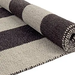 Wollen-vloerkleed - Garine (zwart/beige)