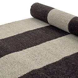 Wollen-vloerkleed - Garine (zwart/beige)