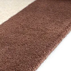 Wollen-vloerkleed - Gaya Hand Tufted Wool Premium (crème/bruin)
