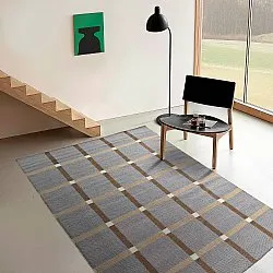 Wollen-vloerkleed - Gingham (no. 7)