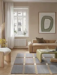 Wollen-vloerkleed - Gingham (no. 7)