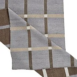 Wollen-vloerkleed - Gingham (no. 7)