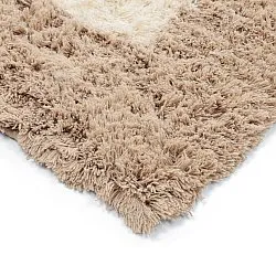 Wollen-vloerkleed - Khenifra Handknot Wool Premium (crème/beige)