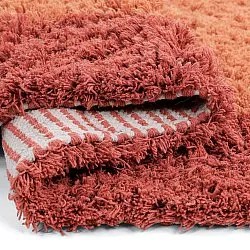 Wollen-vloerkleed - Khenifra Handknot Wool Premium (oranje/rood)