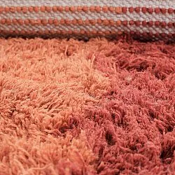 Wollen-vloerkleed - Khenifra Handknot Wool Premium (oranje/rood)