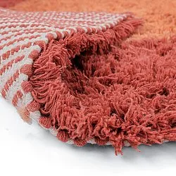 Wollen-vloerkleed - Khenifra Handknot Wool Premium (oranje/rood)