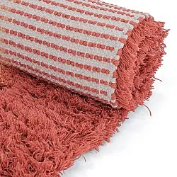 Wollen-vloerkleed - Khenifra Handknot Wool Premium (oranje/rood)