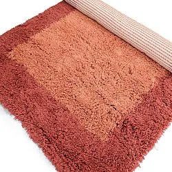 Wollen-vloerkleed - Khenifra Handknot Wool Premium (oranje/rood)