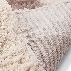 Wollen-vloerkleed - Khenifra Handknot Wool Premium (taupe/crème)