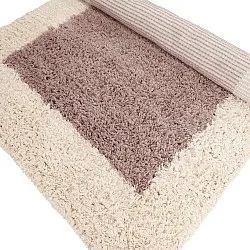 Wollen-vloerkleed - Khenifra Handknot Wool Premium (taupe/crème)