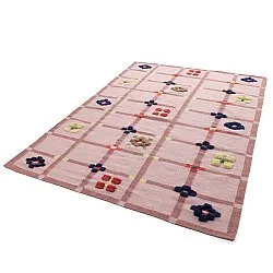 Wollen-vloerkleed - Lausanne Flatweave Tufted Premium (roze)