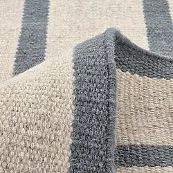Wollen-vloerkleed - Luton (faded denim/wit)
