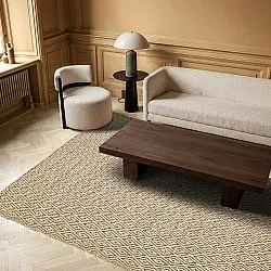 Wollen-vloerkleed - Monastir (bruin/wit)