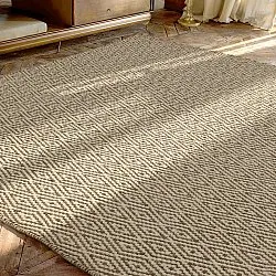 Wollen-vloerkleed - Monastir (bruin/wit)