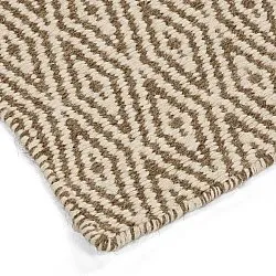 Wollen-vloerkleed - Monastir (bruin/wit)