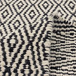 Wollen-vloerkleed - Monastir (zwart/wit)