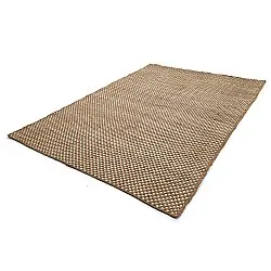 Wollen-vloerkleed - Ovelia (bruin/wit)