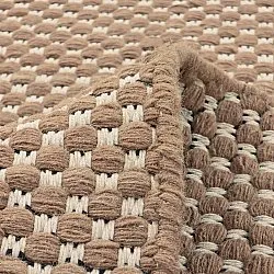 Wollen-vloerkleed - Ovelia (bruin/wit)