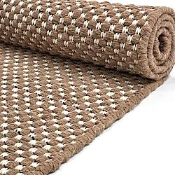 Wollen-vloerkleed - Ovelia (bruin/wit)