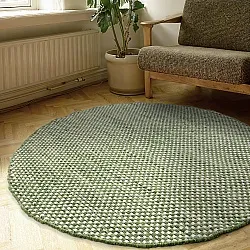 Rond vloerkleed - Ovelia (groen/wit)