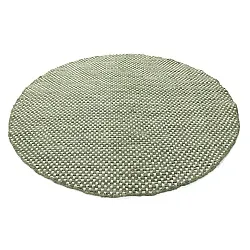Rond vloerkleed - Ovelia (groen/wit)