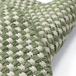Rond vloerkleed - Ovelia (groen/wit)