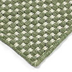 Wollen-vloerkleed - Ovelia (groen/wit)