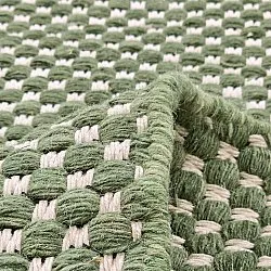 Wollen-vloerkleed - Ovelia (groen/wit)