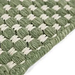 Wollen-vloerkleed - Ovelia (groen/wit)