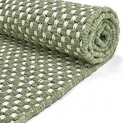 Wollen-vloerkleed - Ovelia (groen/wit)