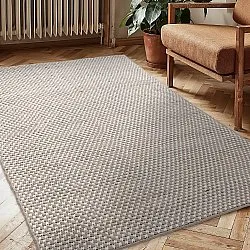 Wollen-vloerkleed - Ovelia (taupe/wit)