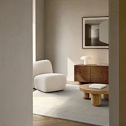 Wollen-vloerkleed - Puri Hand Tufted Wool Premium (crème/wit)