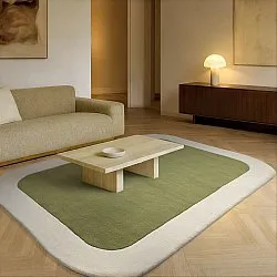 Wollen-vloerkleed - Puri Hand Tufted Wool Premium (groen/crème)