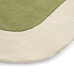 Wollen-vloerkleed - Puri Hand Tufted Wool Premium (groen/crème)