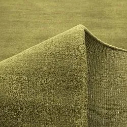 Wollen-vloerkleed - Rozel Handloom Wool Premium (mosgroen)