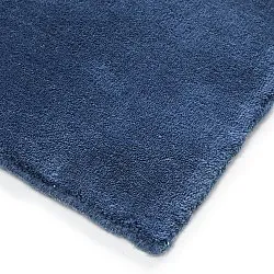 Wollen-vloerkleed - Rozel Handloom Wool Premium (marineblauw)
