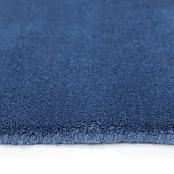 Wollen-vloerkleed - Rozel Handloom Wool Premium (marineblauw)