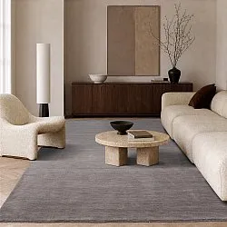 Wollen-vloerkleed - Rozel Handloom Wool Premium (licht taupe)