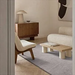 Wollen-vloerkleed - Rozel Handloom Wool Premium (licht taupe)