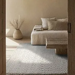 Wollen-vloerkleed - Sala Irregular Wool Bubble (room)