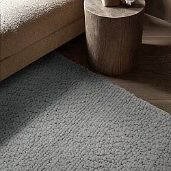 Wollen-vloerkleed - Sala Irregular Wool Bubble (lichtgrijze melange)