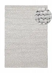 Wollen-vloerkleed - Sala Irregular Wool Bubble (lichtgrijze melange)